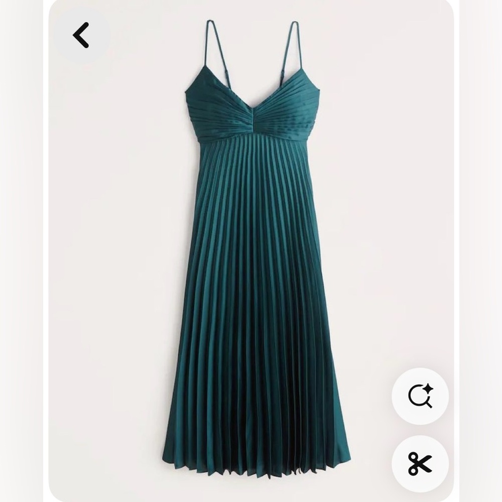 A&F Pleated Maxi Dress Teal-Green MP